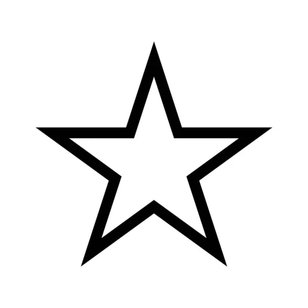 Icona Stella Stile Linea Simbolo Della Stella Preferito Segno Revisione — Vettoriale Stock