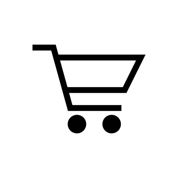 Shopping Cart Icon Line Style Supermarket Trolley Store Basket Symbol — Stock Vector