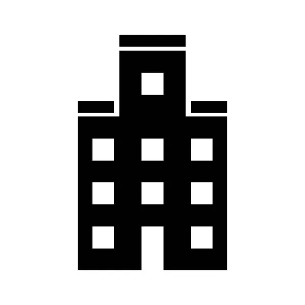 Ikona Budynku Biznesowego Stylu Liniowym Mieszkanie Wypożyczony Znak Nieruchomości Koncepcja — Wektor stockowy
