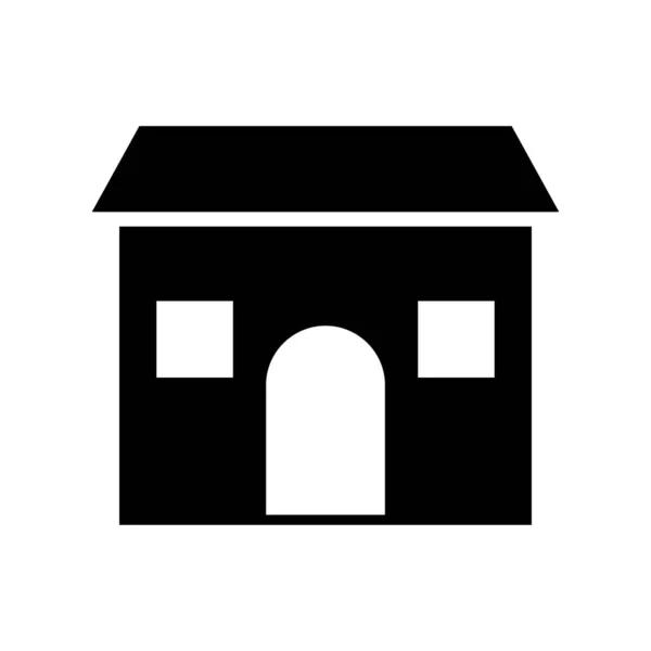 Ikona Domu Stylu Liniowym Posiadłość Symbol Własności Mieszkaniowej Koncepcja Nieruchomości — Wektor stockowy