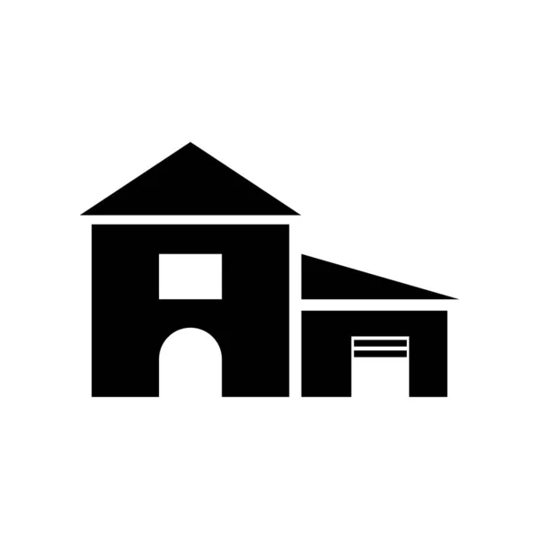 Ikona Domu Stylu Liniowym Posiadłość Symbol Własności Mieszkaniowej Koncepcja Nieruchomości — Wektor stockowy