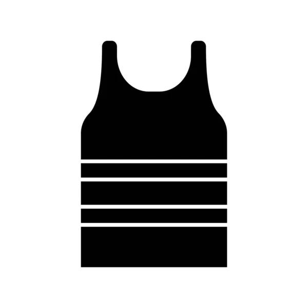 Undertröja Ikon Solid Linje Stil Singel Ärmlös Skjorta Tank Top — Stock vektor