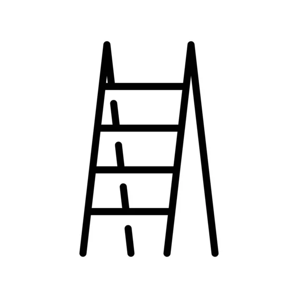 Иконка Лестницы Стиле Линии Карьерная Лестница Символ Карьерной Лестницы Бизнес — стоковый вектор
