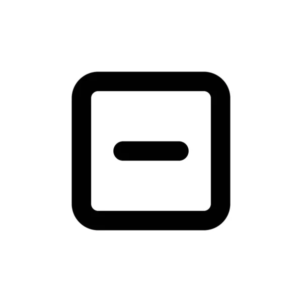 Минус Кнопка Снижения Мультимедийного Громкости Дизайн Иконки — стоковый вектор