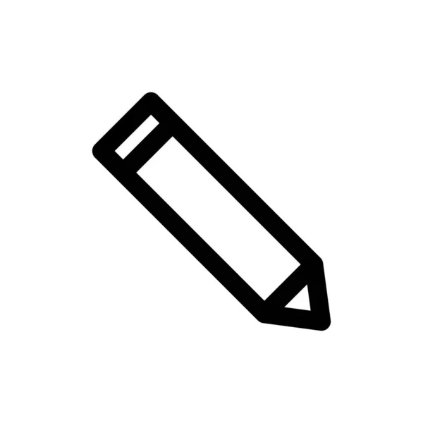 Ceruza Ikon Sorban Stílusban Szerkesztés Szimbólum — Stock Vector