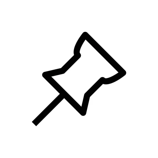 Poussez Icône Pin Symbole Épinglé Déroulé Signe Broche Pouce — Image vectorielle