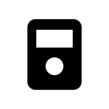 Mp3 Oyuncu simgesi. Klasik ipod, müzik çalar işaretleri. Ortam aygıtı, aygıt, auido oyuncu simgeleri.