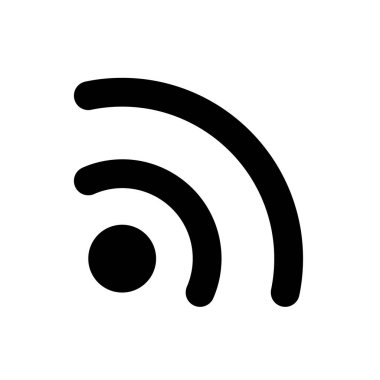 Kablosuz sinyal simgesi. Mükemmel ağ ve mobil UI konsepti için satır tasarımı.