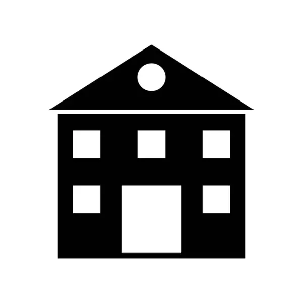 Haus Ikone Durchgehenden Stil Herrenhaus Wohneigentum Symbol Immobilienkonzept — Stockfoto