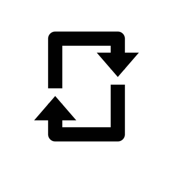 Wiederholen Sie Das Pfeil Symbol Linienstil Synchronisationssymbol — Stockfoto
