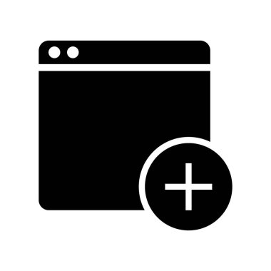 Yeni tarayıcı sekmesi, kaydırma veya bölüm ekle. Satır simgesi tasarımı.