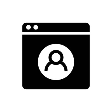 Web sitesi hesap simgesi. Web kullanıcı sembolü. Satır tasarımı.