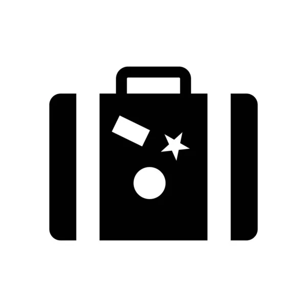 Значок Багажа Путешествий Знак Чемодан Конструкция Линии — стоковый вектор