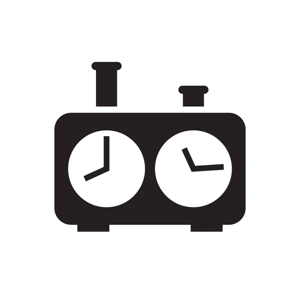 Icono Del Reloj Ajedrez Señal Cuenta Regresiva Diseño Línea — Vector de stock