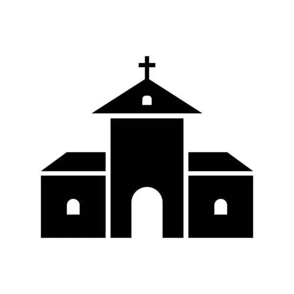 Ikona Budynku Klasztoru Abbey Znak Kościelny Pojęcie Religijne — Wektor stockowy