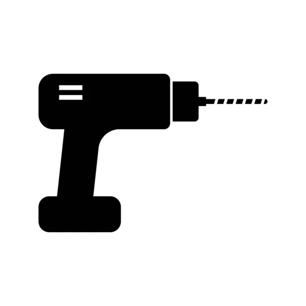 Drill Icoon Trendy Lijn Stijl Reparatie Tool Symbool — Stockvector