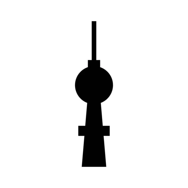 Ikona Wieży Nadawczej Nadajnik Sygnału Radiowego — Wektor stockowy