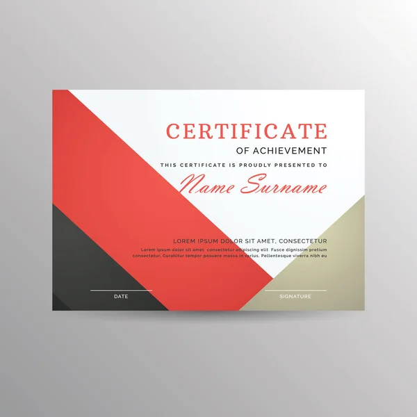 Certificate of achievement template — Stock Vector