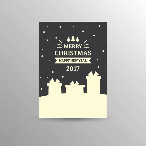 Шаблон рождественской открытки — стоковый вектор