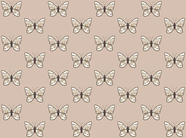 Patrón de mariposas sin costuras — Vector de stock