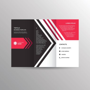 geometrik broşür şablonu