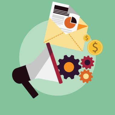 E-posta Infographic simgeleri ile pazarlama