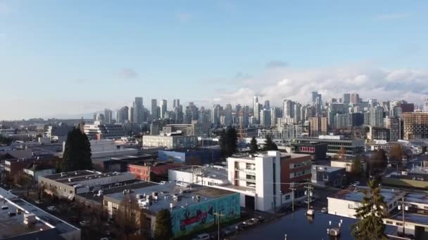 Área Industrial Oficinas Vancouver Día Soleado Agradable — Vídeos de Stock