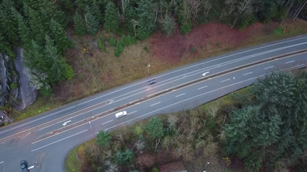 Luftaufnahme Der Kanadischen Autobahn — Stockvideo