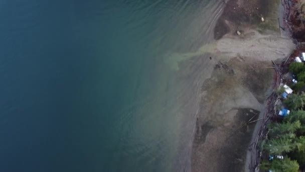 งแคมป บนชายหาดว วทางอากาศ — วีดีโอสต็อก