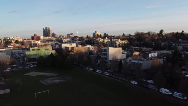 Stadion Plac Zabaw Wieczorem Vancouver — Wideo stockowe