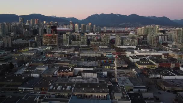 Kilátás Grouse Mountain Vancouver Naplementekor — Stock videók