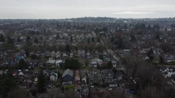 Flygfoto Över Vancouver Fairview Området — Stockvideo