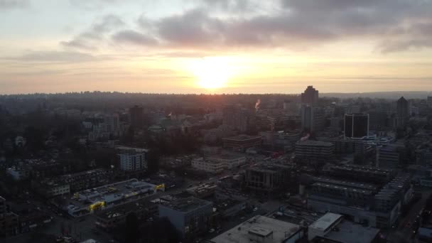 Ванкуверская Ратуша Закате — стоковое видео