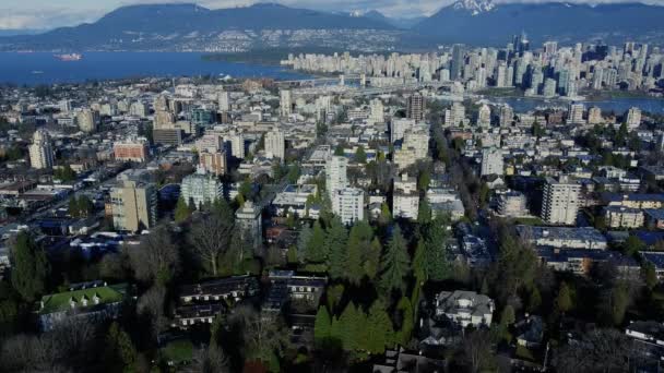 Lot Nad Dystryktem South Granville Vancouver — Wideo stockowe