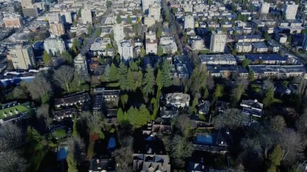 Vue aérienne de bâtiments canadiens mixtes 