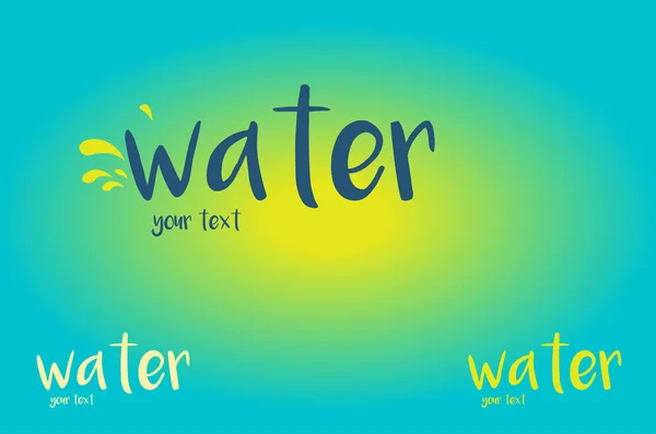 Blau Wasser Vektor Firma Logo Design Symbol Natur — Stockvektor