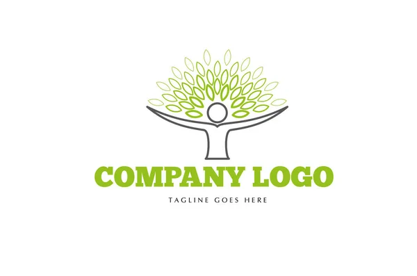 Blad Gezondheid Hand Biologisch Vector Logo Teken Icoon Concept Symbool — Stockvector