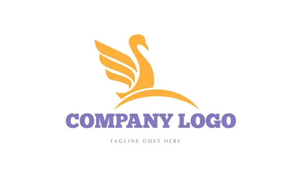 Fågel Vektor Design Logotyp Illustration Symbol Tecken Ikon Element Isolerad — Stock vektor