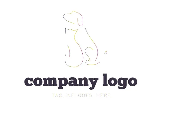 Animal Logotipo Ilustração Símbolo Vetor Desenho Ícone Isolado Sinal Emblema — Vetor de Stock