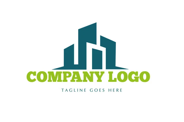 Строительство Символ Логотип Значок Бизнес Вектор Дизайн Концепция Знак Компания — стоковый вектор