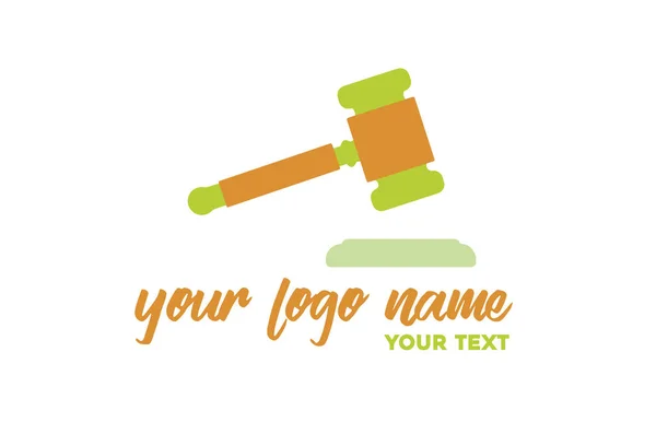Símbolo Legal Justicia Abogado Ley Vector Diseño Logotipo Juez Concepto — Archivo Imágenes Vectoriales