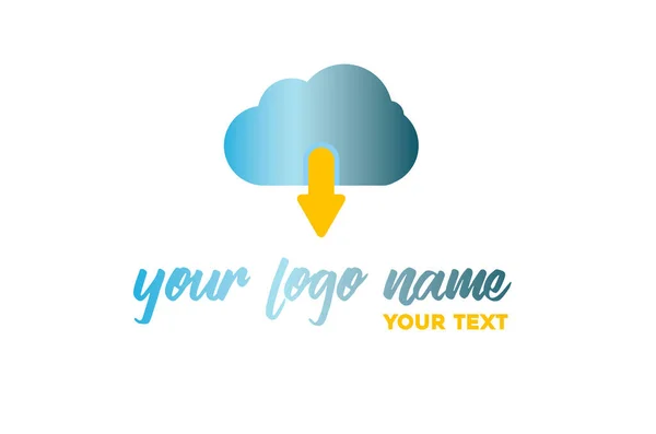 Cloud Internet Web Icono Tecnología Diseño Elemento Logotipo Vector Negocio — Archivo Imágenes Vectoriales