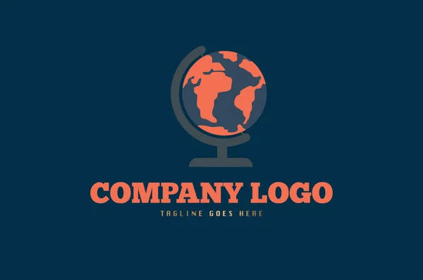 Logotipo Vetor Mundo Globo Símbolo Negócios Moderno Conceito Ícone Abstrato — Vetor de Stock