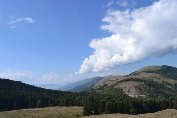 Sicht Hintergrund Natur Landschaft Himmel Sommer Schön Blau Wolke Tag — Stockfoto