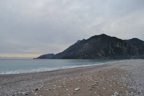 Paisagem Mar Montanha Céu Natureza Água Oceano Viajar Azul Ilha — Fotografia de Stock