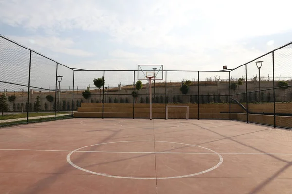 Fútbol Fútbol Fútbol Hierba Estadio Campo Deporte Juego Meta Fondo — Foto de Stock