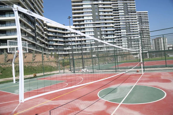 Tenis Equipo Pista Deporte Competición Juego Ocio Fondo Juego Actividad — Foto de Stock