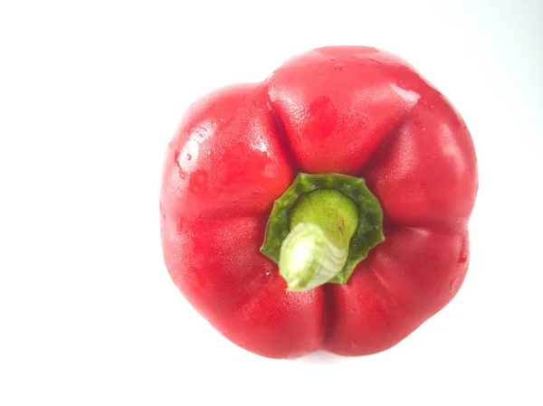 Red Bell Pepper White Background — Stock Photo, Image