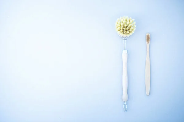 Toothbrush and brush for body care — Stock Photo, Image