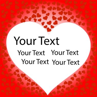 Valentine red hearts with a possible greeting inscription